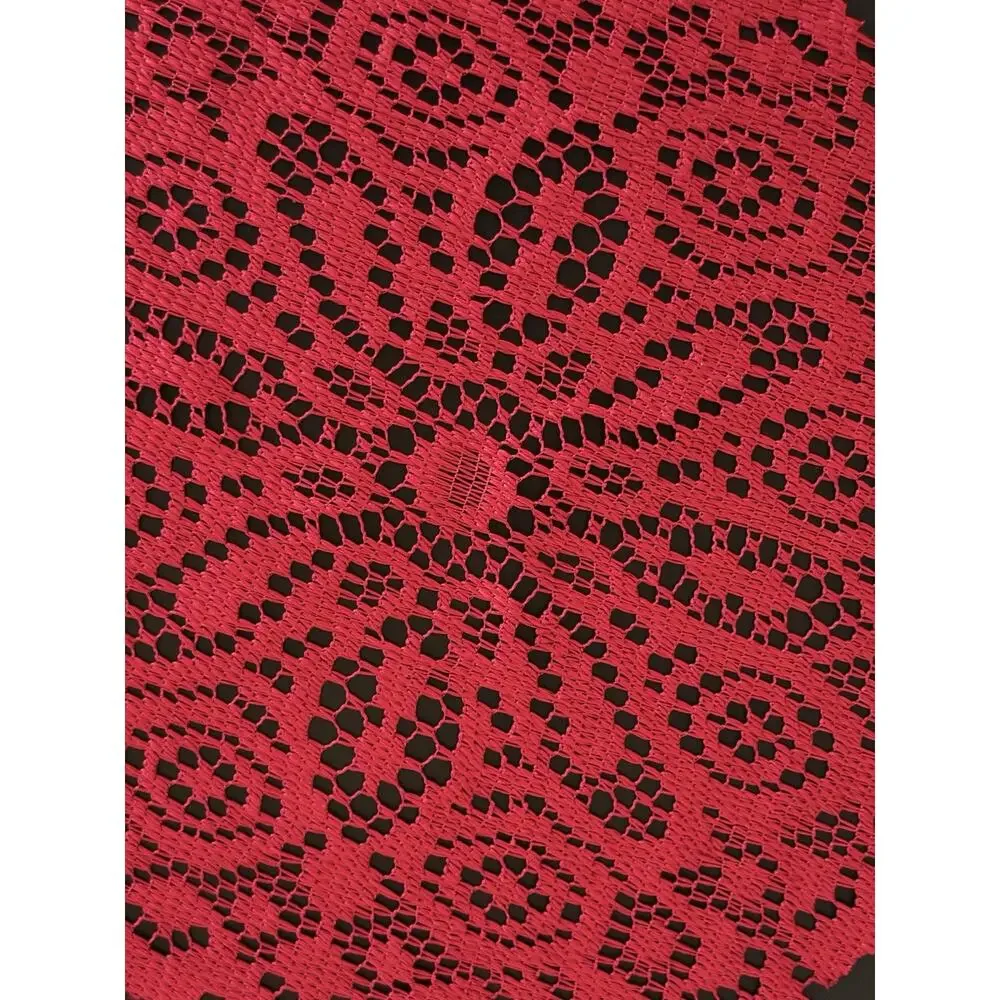 Vintage Red Lace Doily Bundle Set of 3 Holiday Christmas Valentine Table Decor